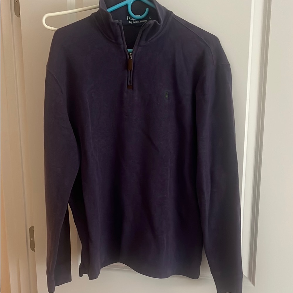 Polo by Ralph Lauren Men's Navy Zip-Up Sweater